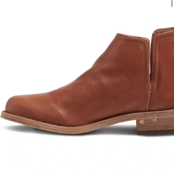 New Beek Leather Falcon Ankle Booties Cognac Brown - Picture 3 of 12